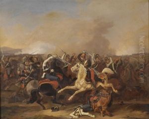 Reiterschlacht by Auguste-Etienne-Francois Mayer