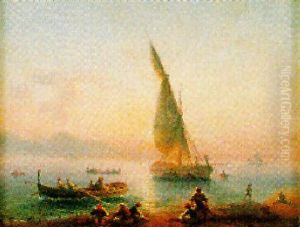Baie De Naples by Auguste-Etienne-Francois Mayer