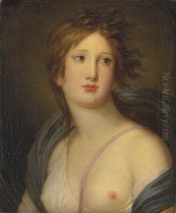 Portrait Of Clotilde Augustine Mafleurai (1776-1826), Half-length, As A Muse by Constance Marie Mayer-Lamartiniere