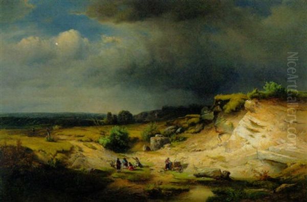 Sommerlandschaft Bei Aufziehendem Gewitter - view 1