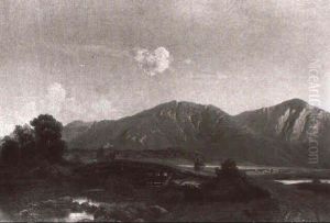 Abend Im Loisachthale Im Bayerischen Gebirge