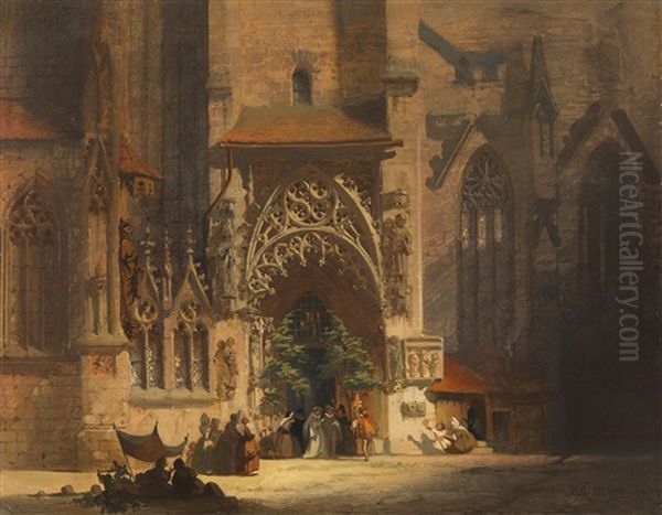 Am Brautportal Der Sebalduskirche In Nurnberg - view 1