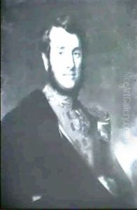 Portrait Of Sir John Stepney Cowell Stepney, Half Length Wearing Military Uniform Of The Coldstream Guards, A Black Portrait Of Sir John Stepney Cowell Stepney, Half Length Wearing Military Uniform Of The Coldstream Guards, A Black