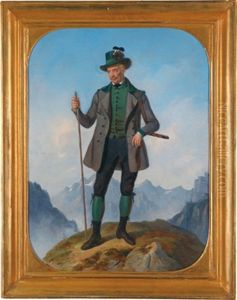 Portrat Des Erzherzogs Johann Im Jagdkostum Mit Flinte by Johann Nepomuk Mayer