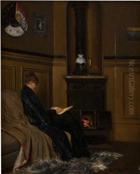 Reading By The Fire - view 1