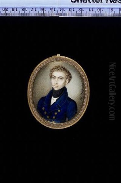 A Gentleman, Wearing Blue Coat With Brass Buttons - view 1