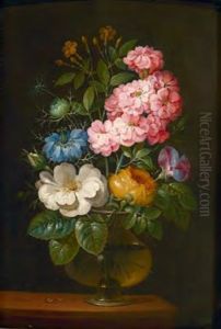 Blumenstillleben by Johann Nepomuk Mayrhofer