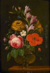 Blumenstillleben by Johann Nepomuk Mayrhofer