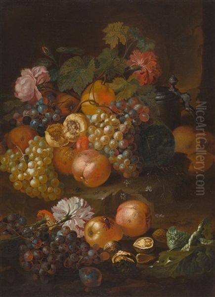Stillleben Mit Blumen, Fruchten Und Insekten - view 1