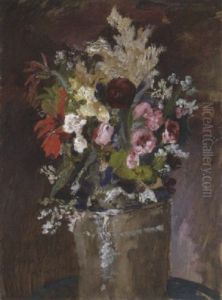 Blumenstraus In Einer Vase by Max Mayrshofer