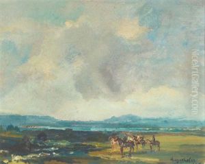 Reiter Am Fluss by Max Mayrshofer