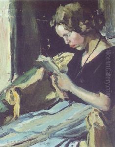Lesendes Madchen by Max Mayrshofer