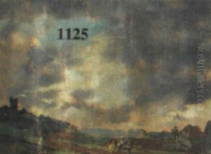 Drei Reiter In Sommerlandschaft by Max Mayrshofer