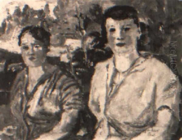 Zwei Frauen Im Garten - view 1