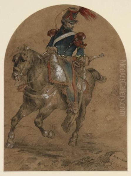 An Officer On Horseback - view 1