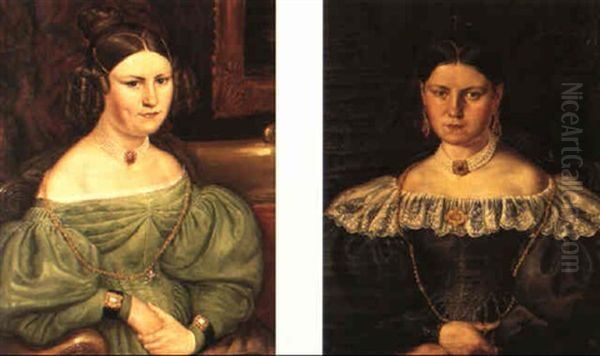Portratt Av Konstnarens Systrar (pair) - view 1
