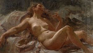 Etude De Nu Pour Un Decor (study) by Alexis Joseph Mazerolle