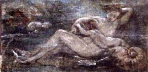 Nymphe Et Angelot by Alexis Joseph Mazerolle
