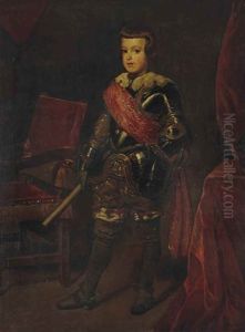 Portrait De L'infant Baltasar Carlos D'espagne by Juan Bautista Martinez del Mazo