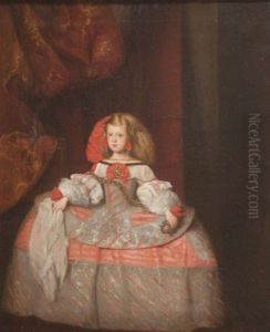 Portrait De L'infante Marguerite by Juan Bautista Martinez del Mazo