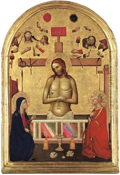 Vir Dolorum: Christ, The Man Of Sorrows Between The Virgin And Saint Catherine Of Alexandria, With Symbols Of The Passion - view 1