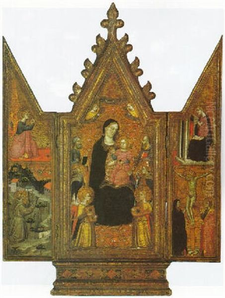 The Madonna And Child Enthroned With Four Saints And Angels - view 1