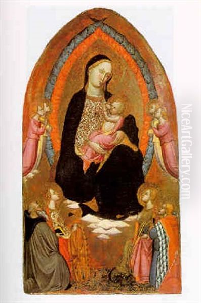 The Madonna And Child In Glory With Four Angels And Saint Anthony Abbot, Catherine, Margaret And Julian - view 1