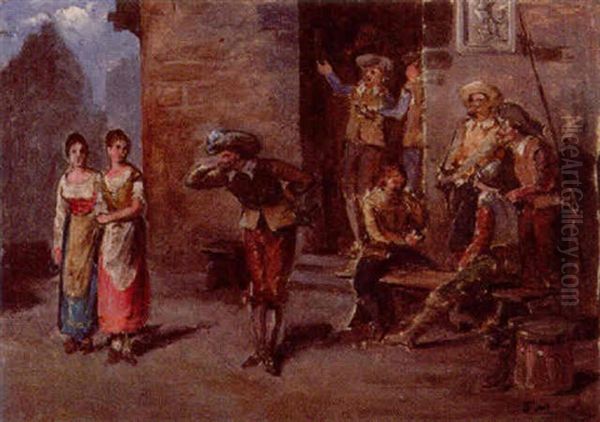 Street Scene With Figures - view 1