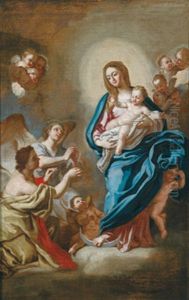Madonna Mit Kind Auf Der Mondsichel, Von Adorierenden Engeln Umgeben (madonna Con Angeli)