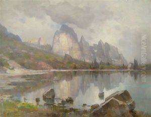 Serene Lake Scene Serene Lake Scene