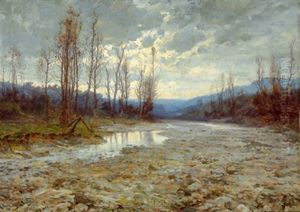 Landschaft In Der Abenddammerung by Emo Mazzetti
