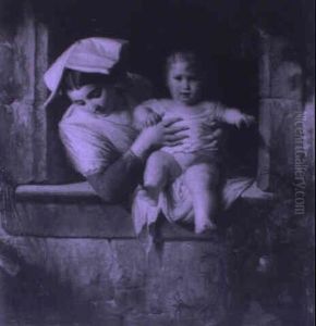 Mother And Child At A Window