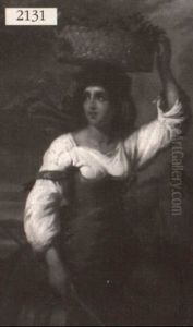 Woman With The Basket by Giuseppe Mazzola
