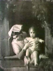 Mother And Child At A Window