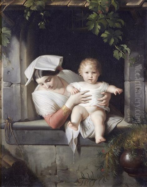 Neapolitan Mother And Child - view 1