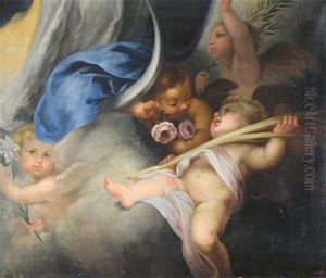 Putti Frolicking At The Foot Of The Madonna Putti Frolicking At The Foot Of The Madonna