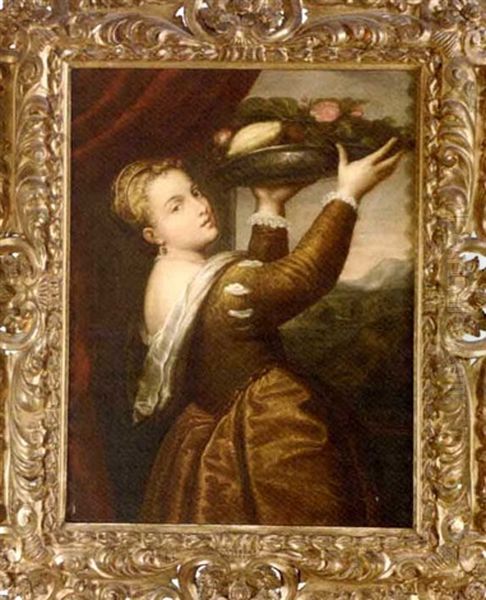 Lavinia And The Tray Of Fruit (after Titian) - view 1