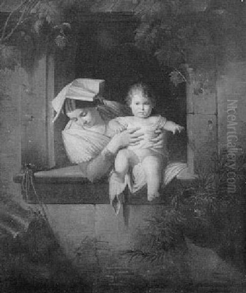 Mother And Child At The Window - view 1