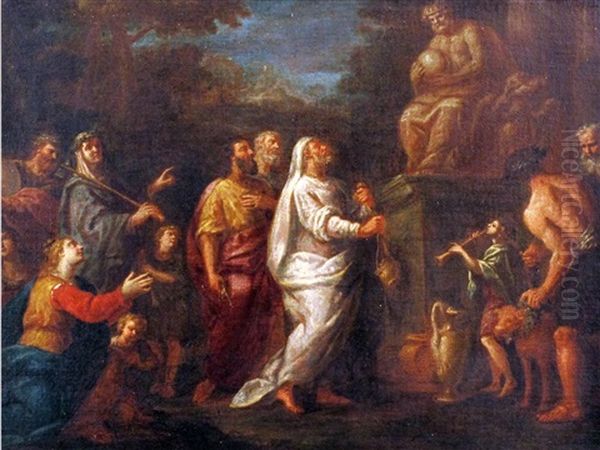 Salomone Incensa Gli Idoli E La Famiglia Di Dario Davanti Ad Alessandro (2 Works) - view 1
