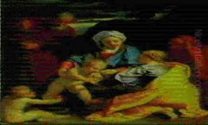Lo Sposalizio Mistico Di Santa Caterina by Giuseppe Mazzuoli