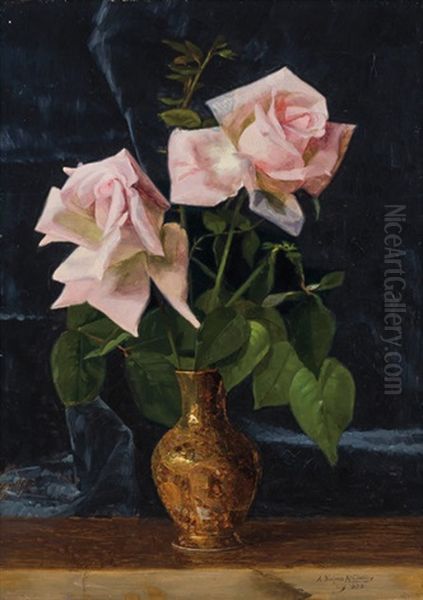 Flowers In A Patterned Vase - view 1