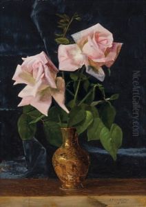 Flowers In A Patterned Vase Flowers In A Patterned Vase