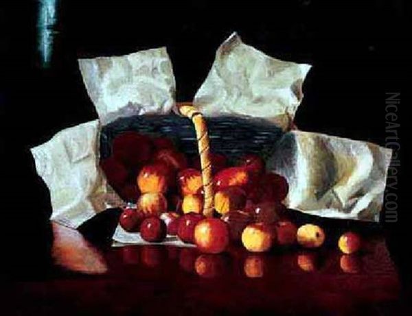 Lady Apples Spilling From A Basket - view 1