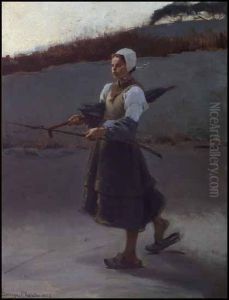 Goose Girl by Hippolyte Dominique Berteaux