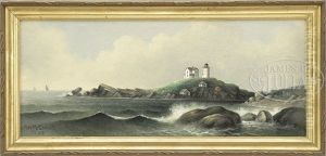 Nubble Lighthouse, Cape Neddick, Maine by George Mcconnell