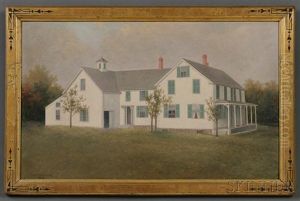 Portrait Of A House With Green Shutters by George Mcconnell