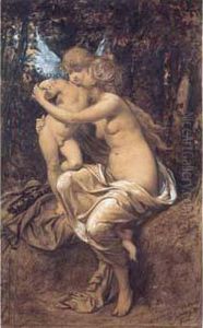 Eros Et Venus by Hippolyte Dominique Berteaux