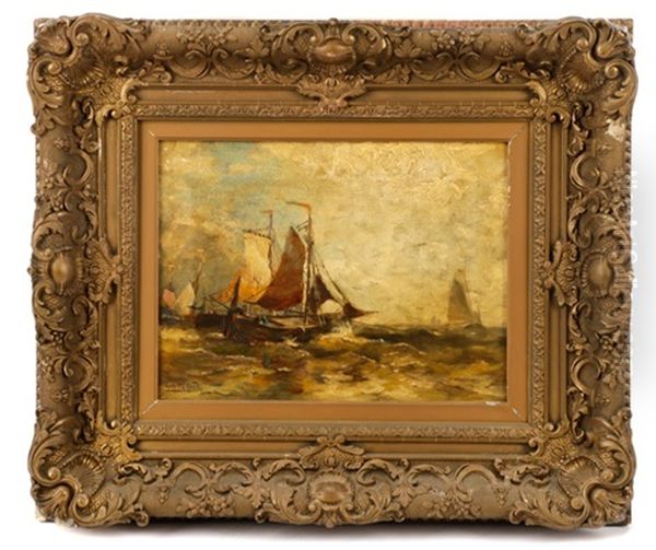 Untitled (sailing Ships In High Seas) - view 1