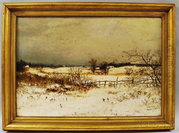 Winter Field Landscape - view 1