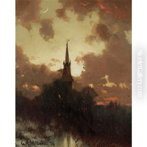 The Church Spire, Twilight by George Herbert McCord